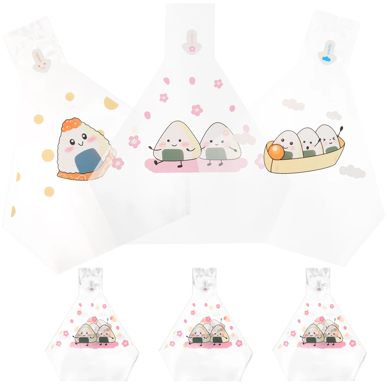 

Onigiri Wrapper Packaging Rice Wrappers Sushi Packing Disposable Treat Takeaway Baggies Triangle Chocolate Out Take Storage