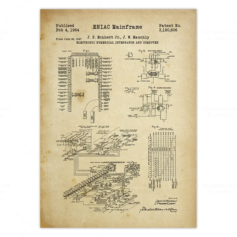 

Enкомфорт, первый программируемый компьютер, патент, печатная Настенная картина, фотография, ретро искусство, домашний декор