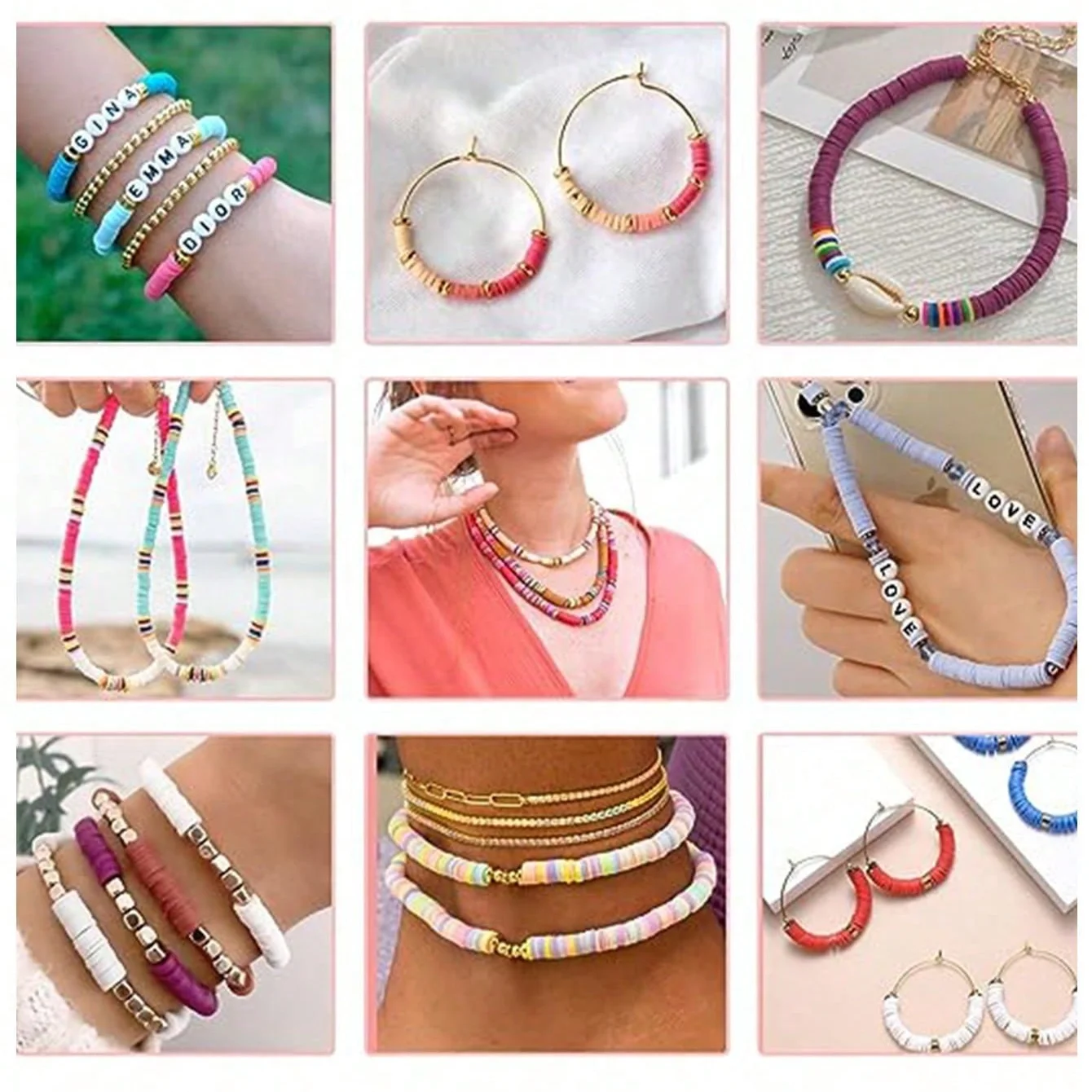 Набор для изготовления браслетов из полимерной глины 18000 шт. 132 цветов ювелирные