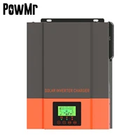powmr high frequency 1 5kva 1500w 12v 220v 450v inbuilt 80a mppt charge controller 1 5kw pure sine wave hybrid solar inverter
