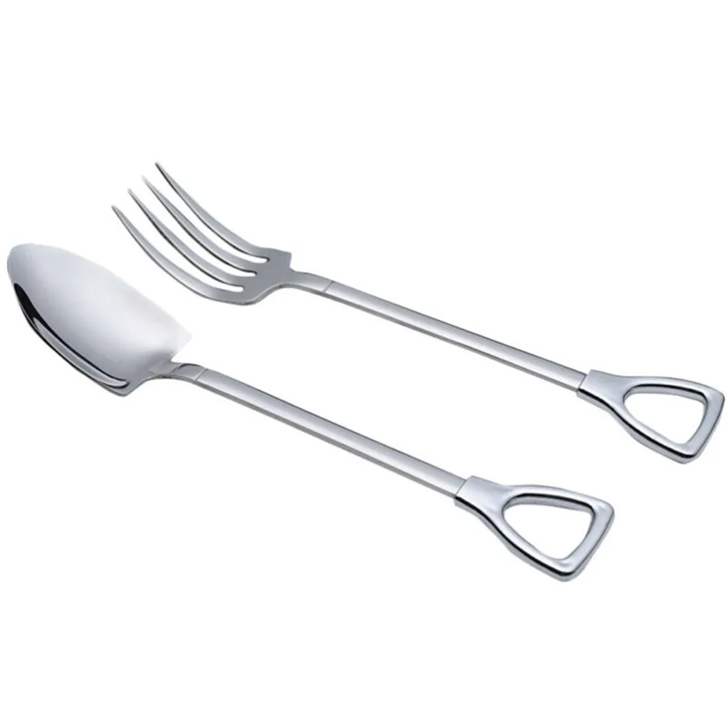 

Stainless Steel Small Shovel Spoon Fork Tableware Coffee Stirring Spoon Creative Dessert Spoon Stainless Steel Spoon Fork