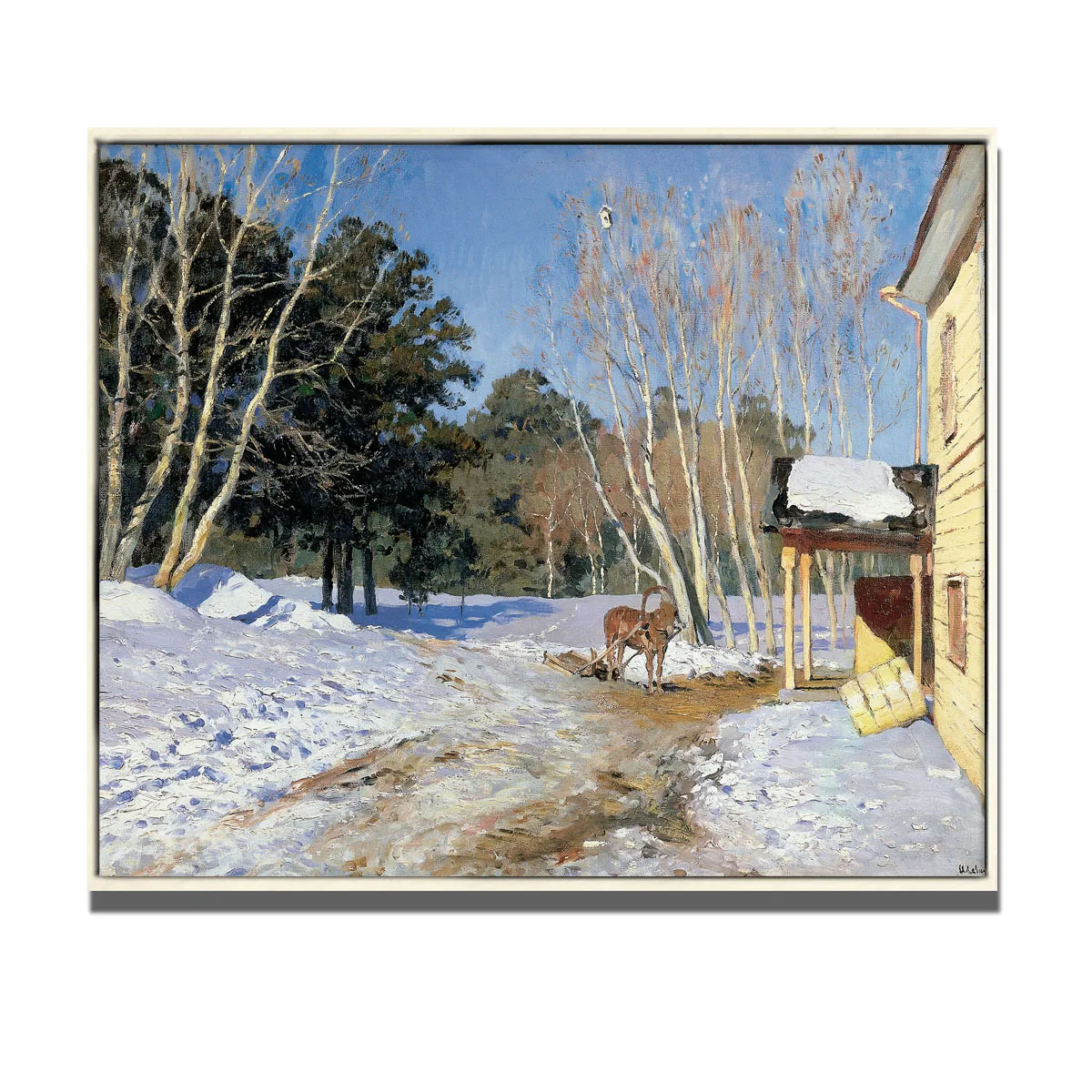 

Март Исаак Левитана роспись вручную российский пейзаж картина маслом Воспроизведение на холсте для гостиной Бесплатная доставка