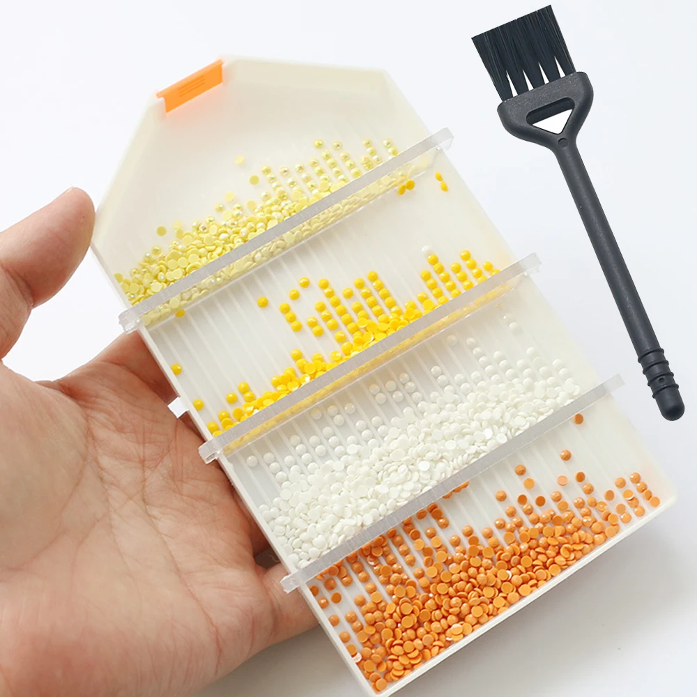 

5 шт./набор, бриллиантовый поднос с разделителем и кисточками