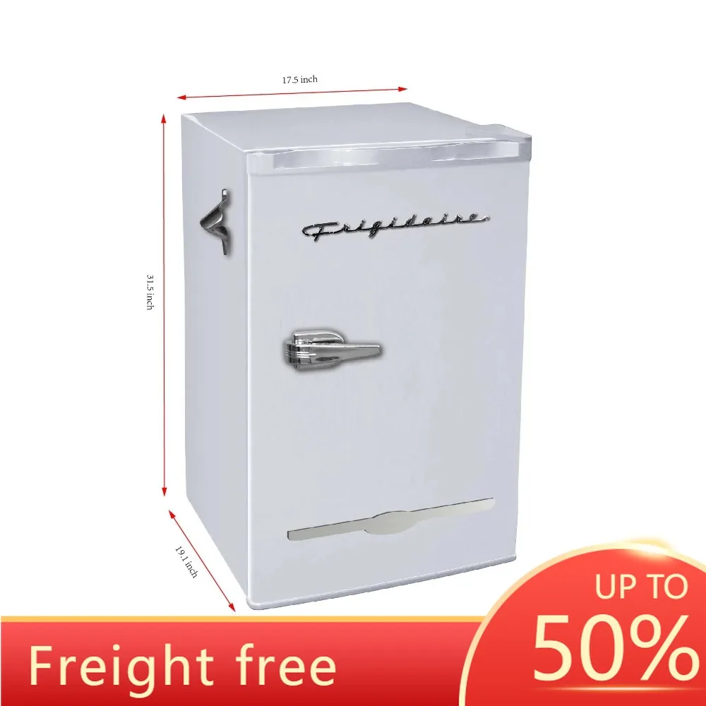 

Frigidaire 3.2 Cu. ft. Retro Compact Refrigerator with Side Bottle Opener EFR376, Moonbeam
