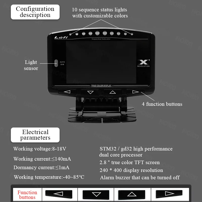 Фото Датчик давления масла lufi x1 obd 2, цифровой измеритель температуры, скорости и давления масла, для автомобилей, Afr RPM №4