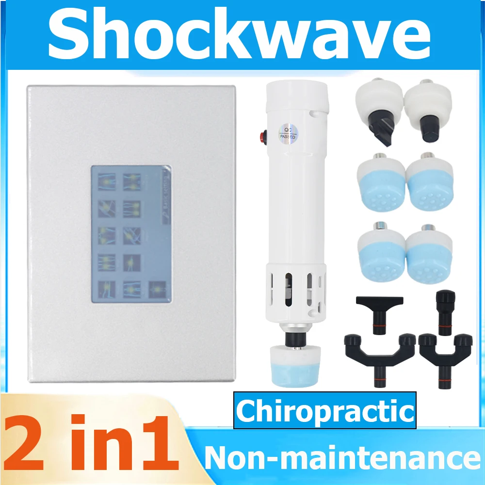 

Professional Shockwave Therapy Machine 11 Heads 2 in 1 Shock Wave Chiropractic Sports Injury Pain Relief ED Treatment Instrument