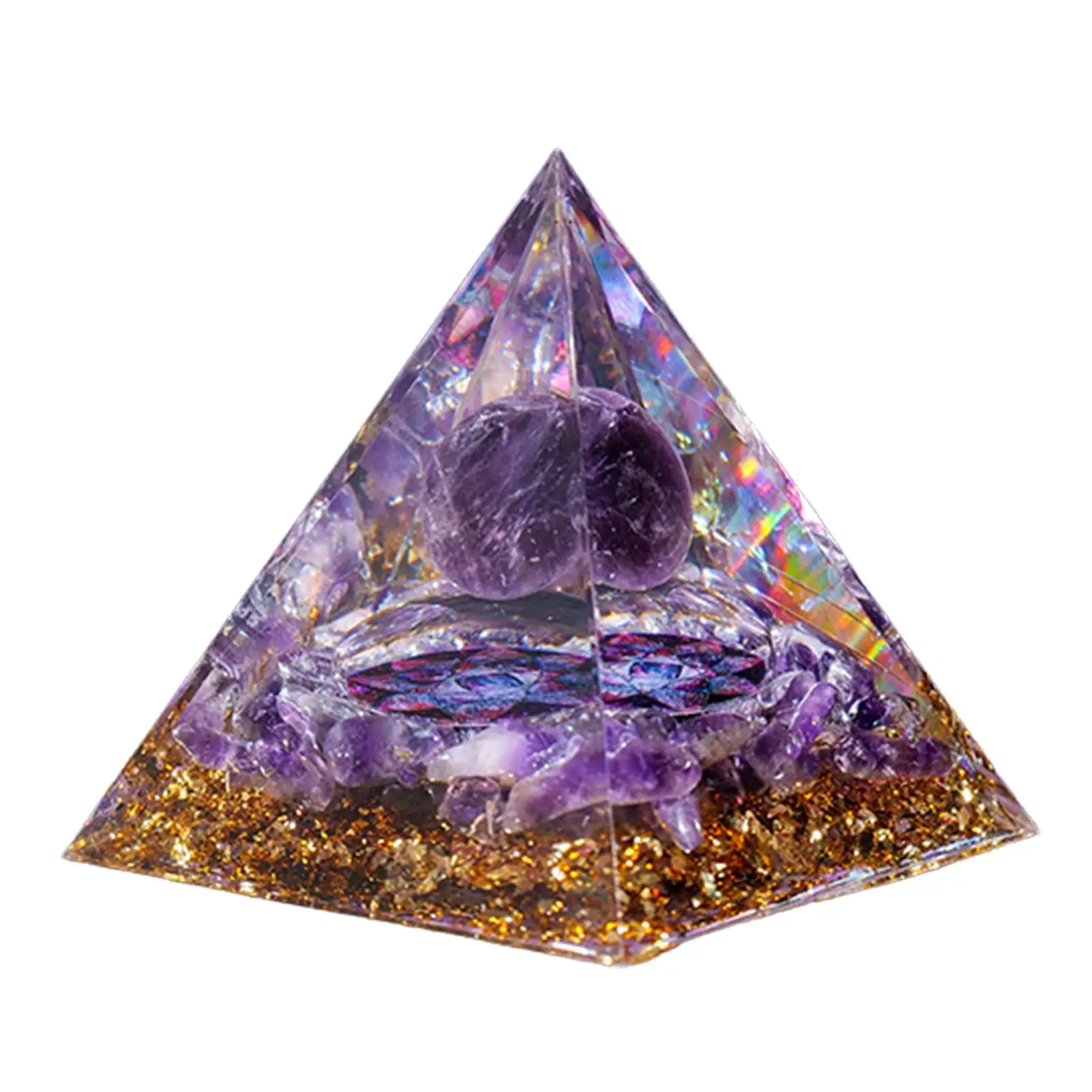 

Crystal Pyramid New Inspirational Feng Shui Crafts For Protection Rainbow Orgone Pyramid Bring Positive Energy Healing Crystals