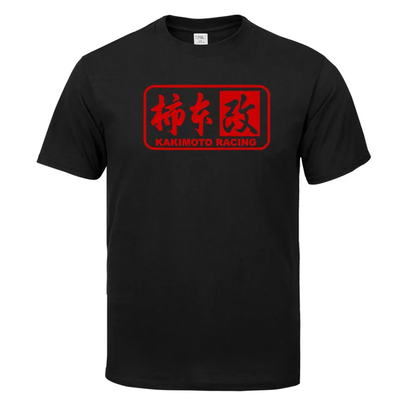 

New Solid color KAKIMOTO RACING T Shirt Mens Black And White cotton T-shirts Summer Tshirt Tops