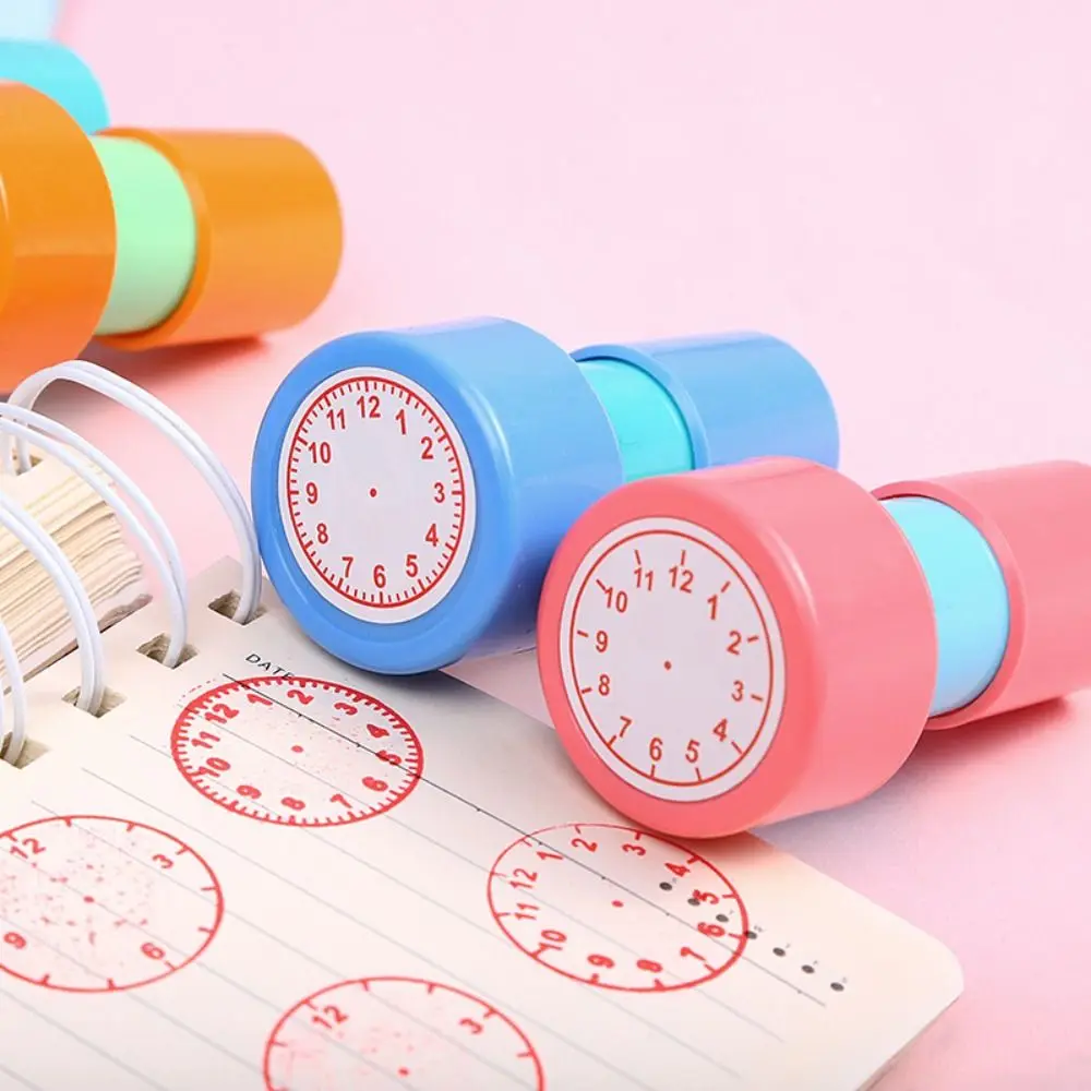 

School Supplies Stamps Kids Toy Teaching Aids Clock Dial Student Teaching Tools Learning Recognition Clock Stamp