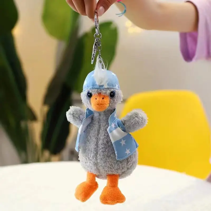 

Cute Duck Plush Keychains Toys Kawaii Women Handbags Car Key Holder Bag Pendants Decoration Accessory Key Chain for Girls Gifts