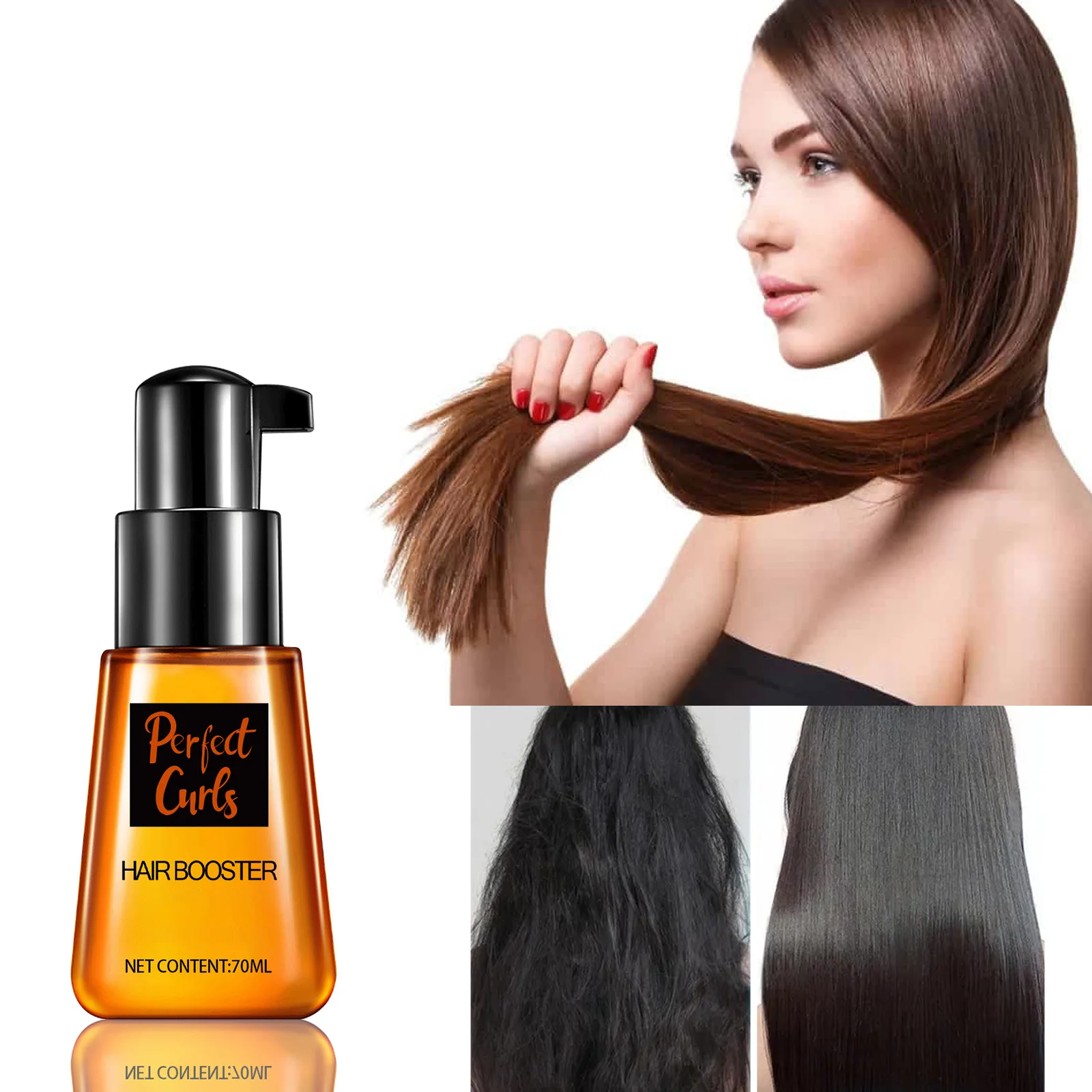 EELHOE 70ML Hair Care Oil Repair and Improve Dry Hair Oil Frizz Moisturizing Leave-in Nut Oil Lasting Fragrance Free Shipping