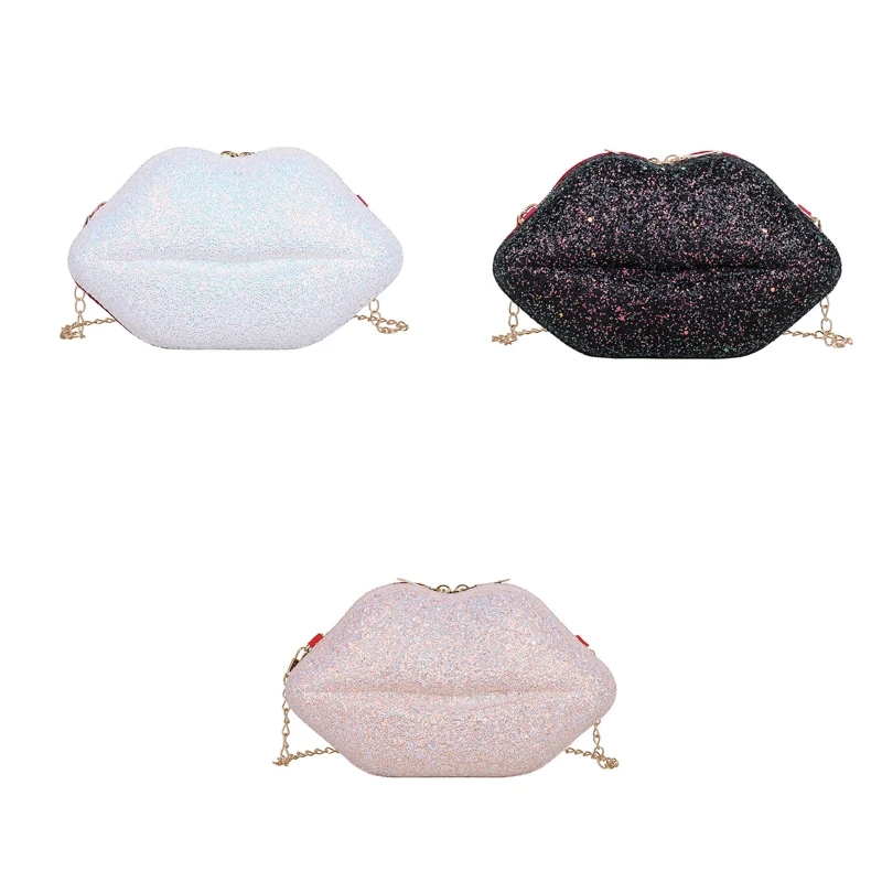 

63HC Women Ladies Lip Model Crossbody Shoulder Bag Tote Coin Purse Clutch Handbag Messenger Satchel Tote Purse