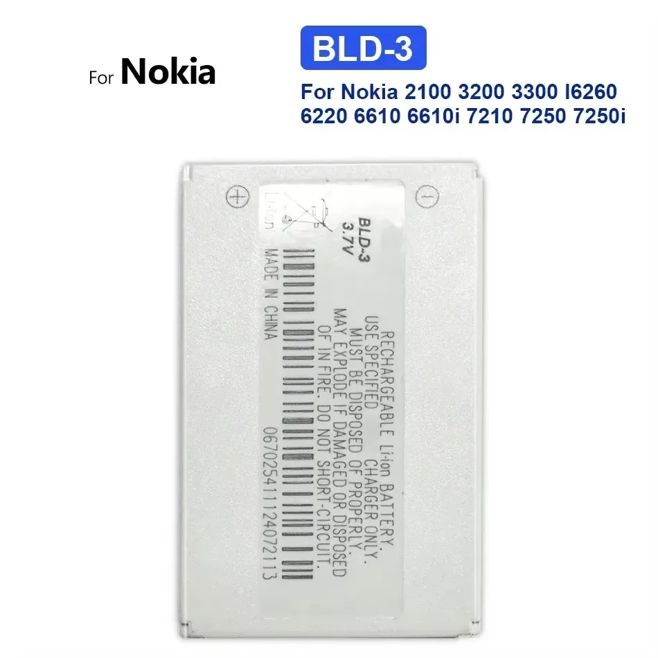 Аккумулятор BLD-3 для Nokia 7210 3300 2100 6220 6200 6610 7250 I6260 6610i 7250i BLD3