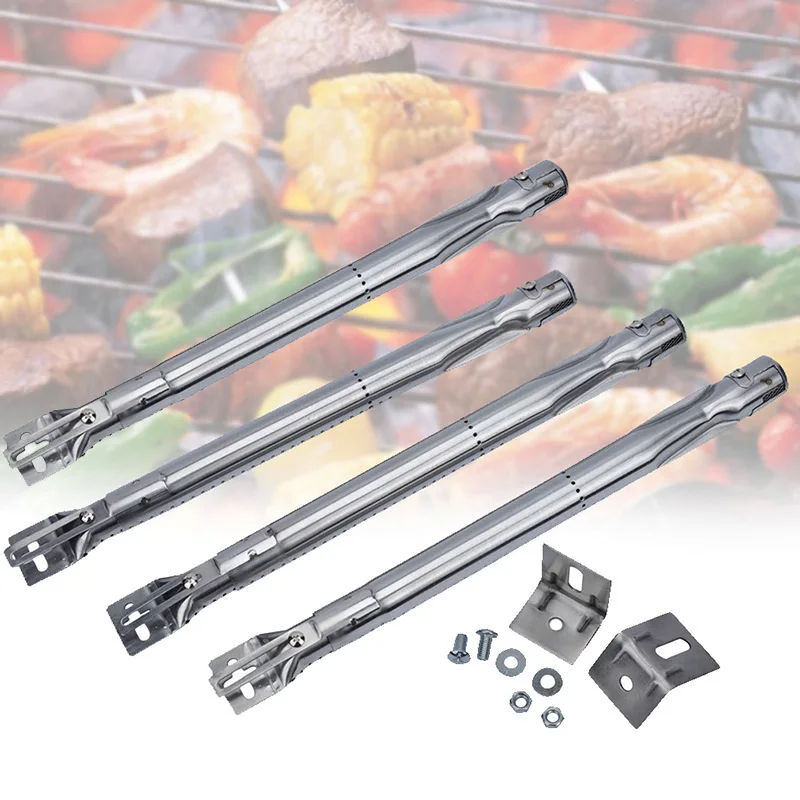

4pcs Scalable BBQ Gas Grill Universal Replacement Stainless Steel Tube Burners For Home Garden Kitchen Tools BBQ Accessories
