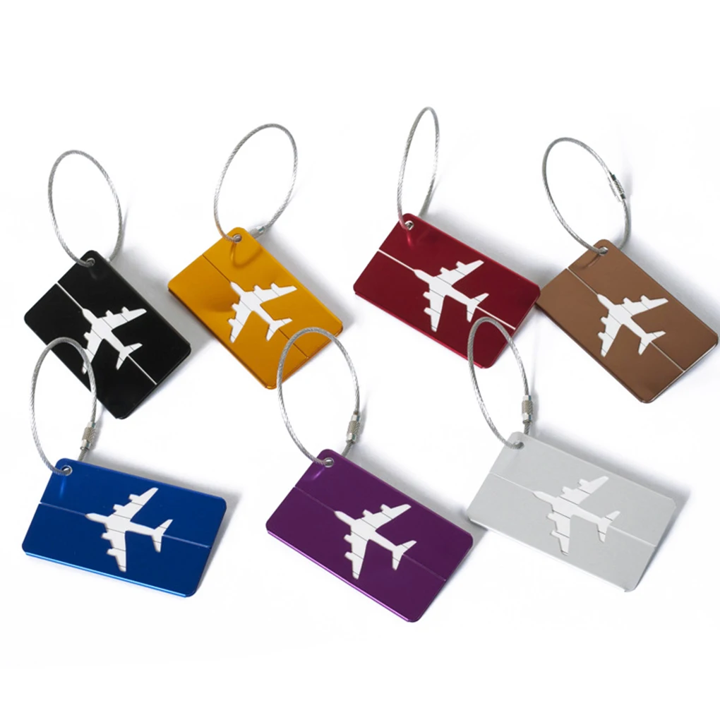 

2/3/5 New Aluminium Luggage Tags Suitcase Label Name Address ID Bag Baggage Tag Travel