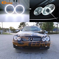 for mercedes benz clk class w209 c209 a209 2003 2010 xenon headlight excellent ultra bright cob led angel eyes kit halo rings