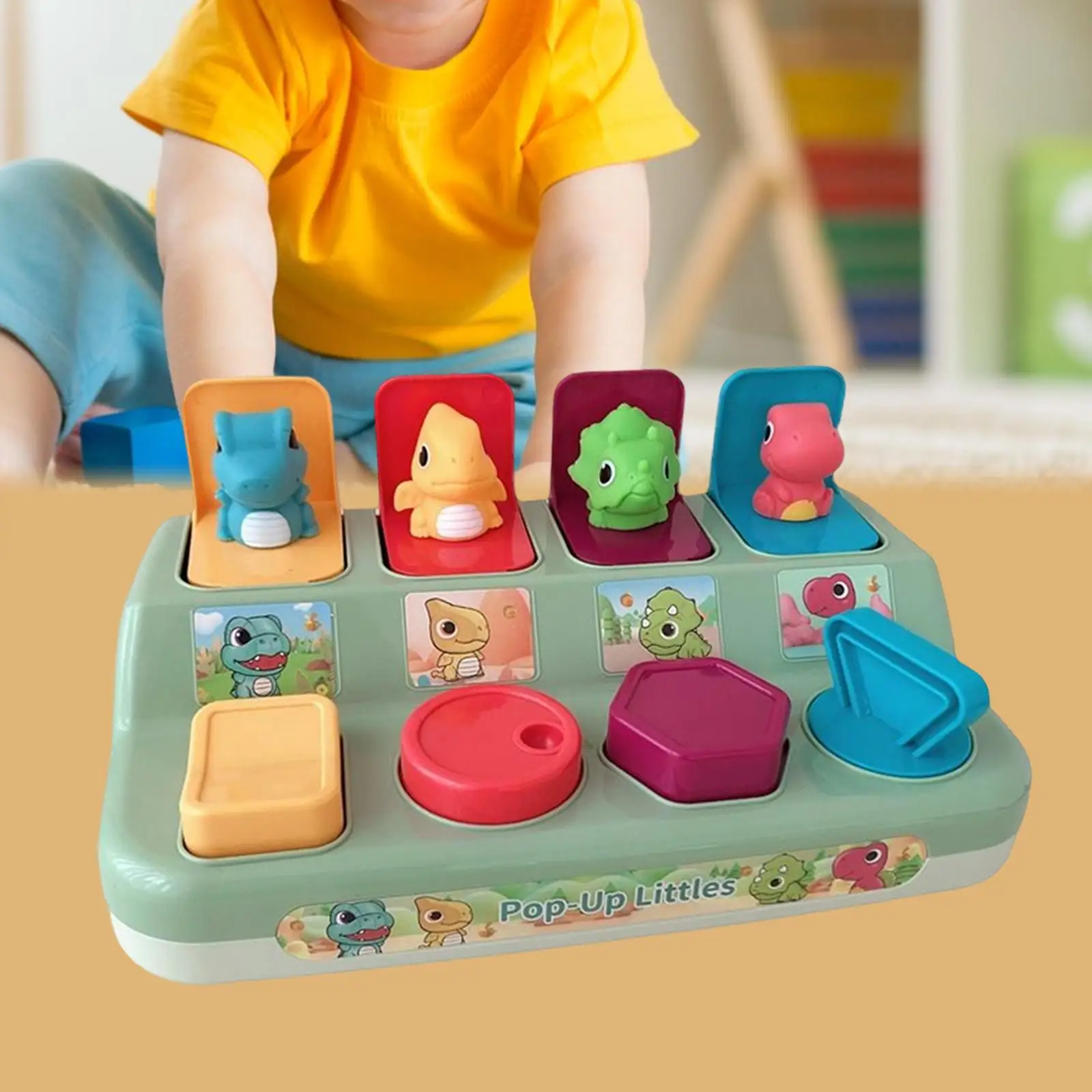 

Cartoon Interactive pops up Animals Toy Dinosaur for Babies Infant Gifts