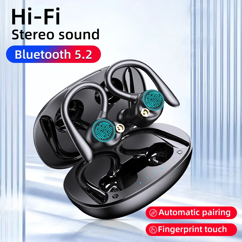

YYK-580 Wireless BT Sports Earphones Touch Control Earbuds Noise Canceling Headphone Waterproof Headset With Mic ventilateur de