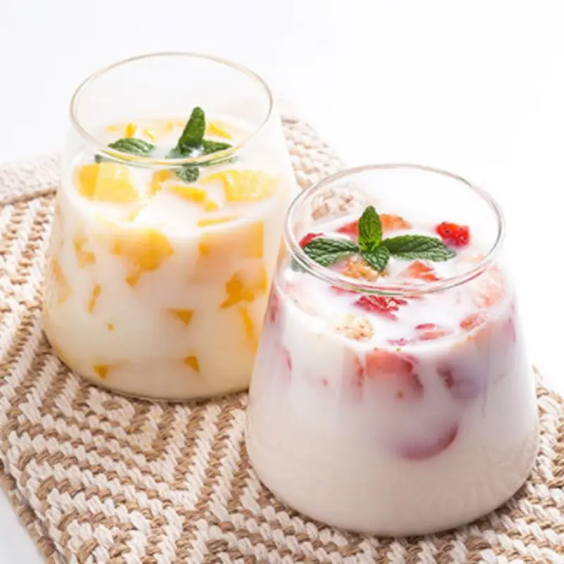 

301-400ml Glass Cup Transparent Drinking Water Glass Cup Hot Sale Borosilicate Heat-resistant Water Cup Drink Juice Cup Milk Cup