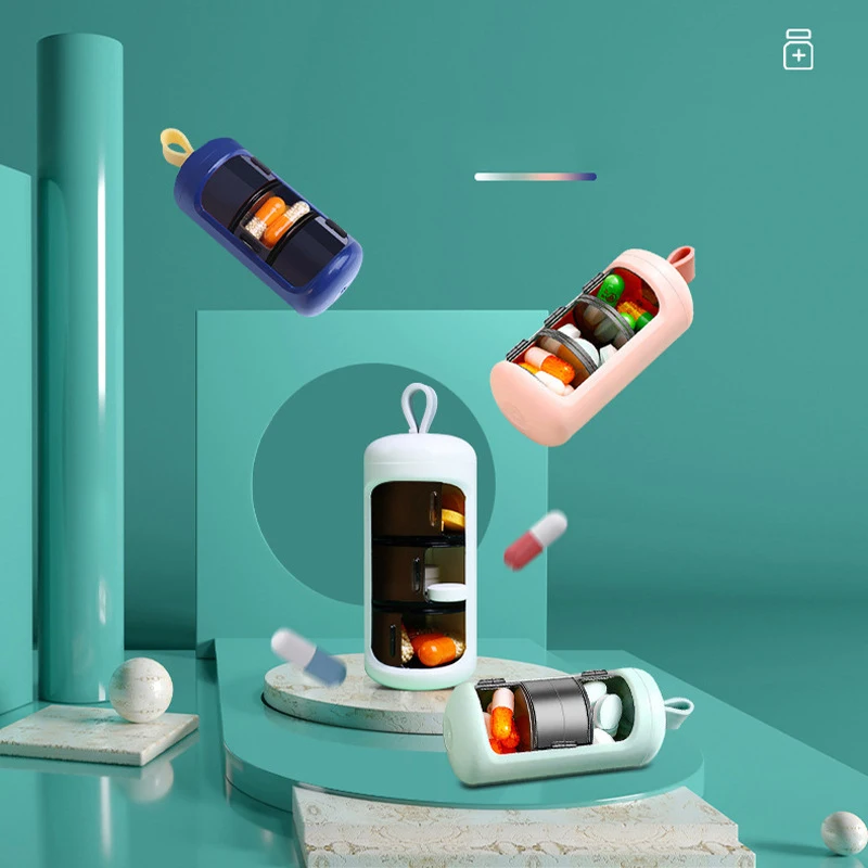 

3 Grids Pill Case Plastic Travel Medicine Box Cute Small Tablet Pill Storage Organizer Box Holder Container Dispenser Case