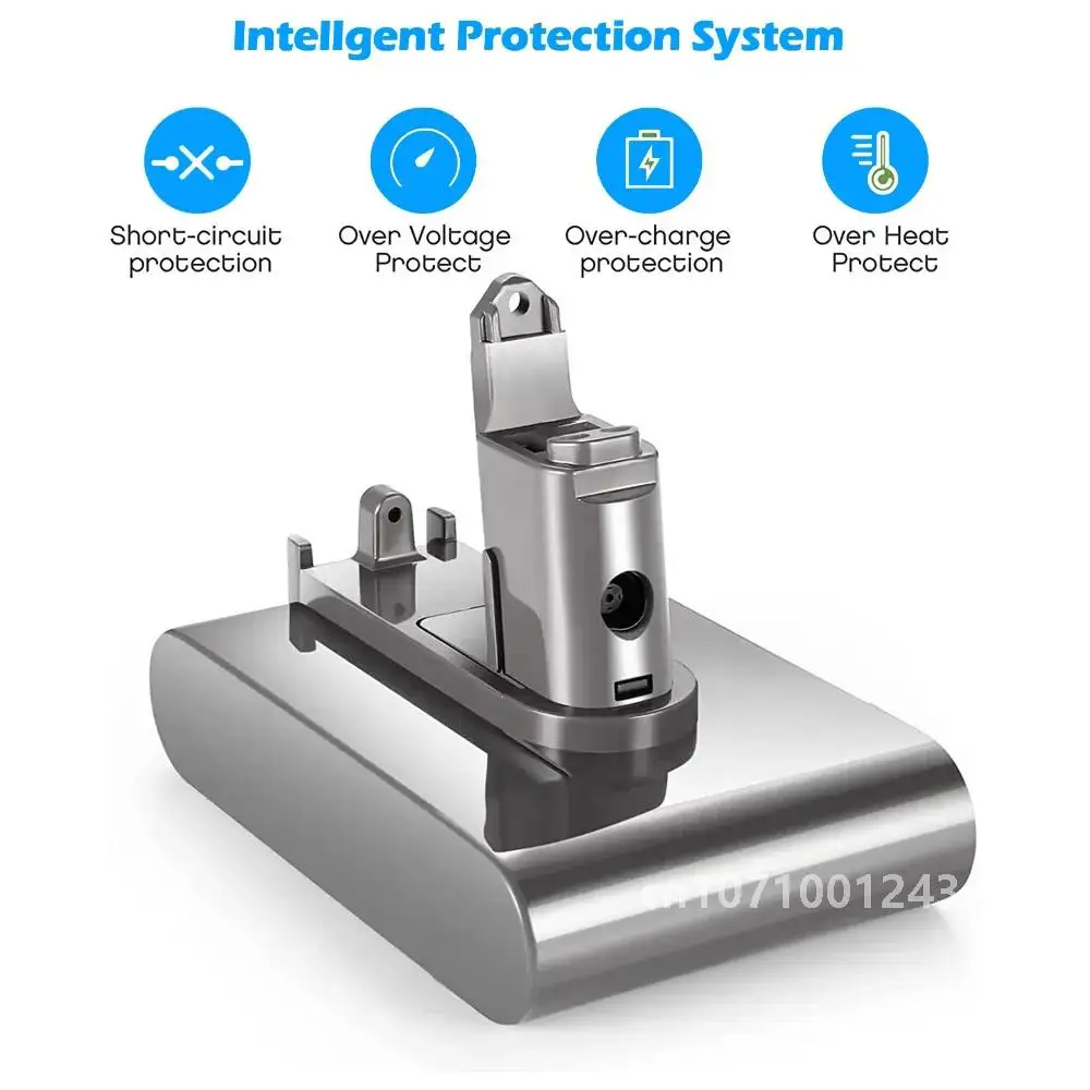 22 2 В 4000 мАч для литий-ионного вакуумного аккумулятора Dyson замена DC31 DC31B DC35 DC44 DC45
