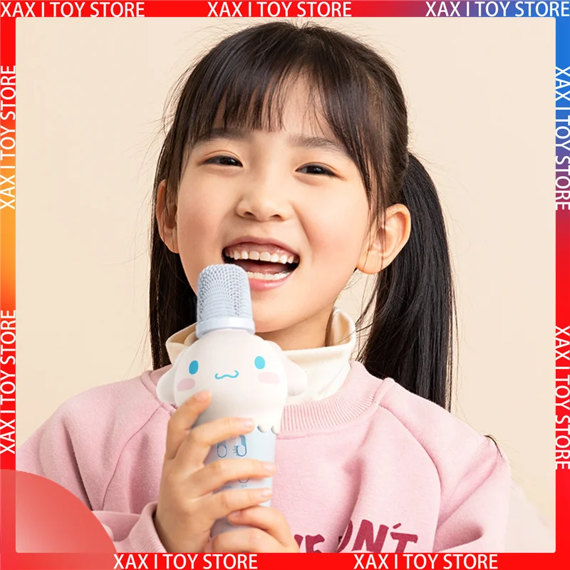 

Sanrio Anime Hello Kitty Cinnamoroll Kawaii Vocal Karaoke Singing Machine Audio Microphone Wireles Bluetooth Girl Gift Kid Toys