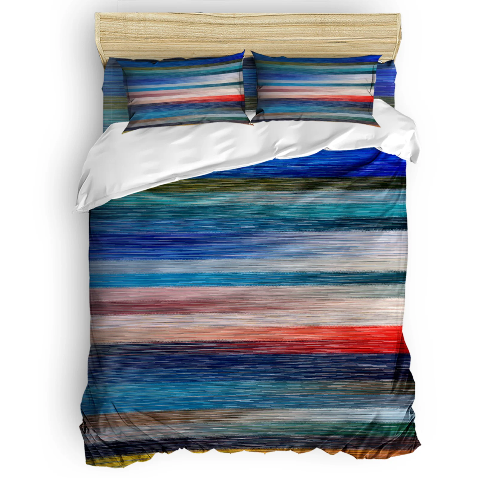 

Цветные полосы градиентные Удобные товары для дома спальня кровать роскошный пододеяльник 2/3/4 штук