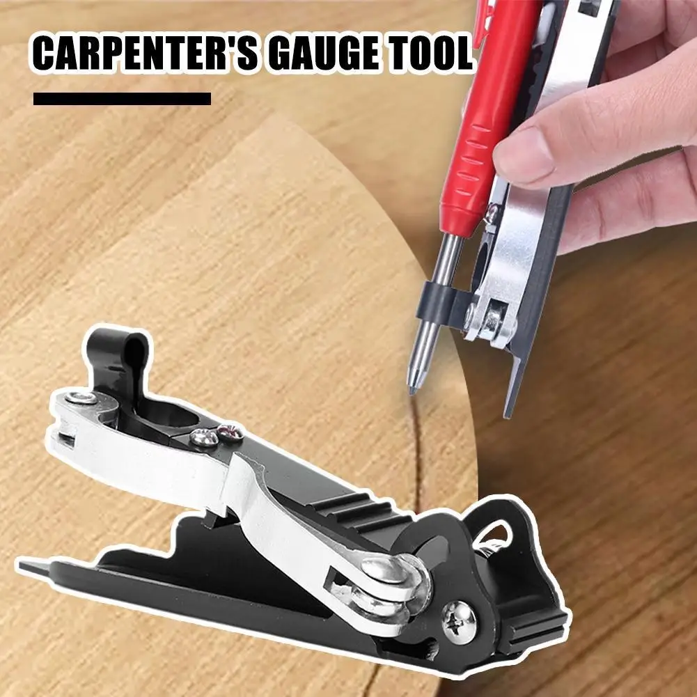 

Multi-function Aluminium Alloy Measuring Anti Form Profile Scribing Ruler Woodworking Adjustable DIY Tool Q0U4