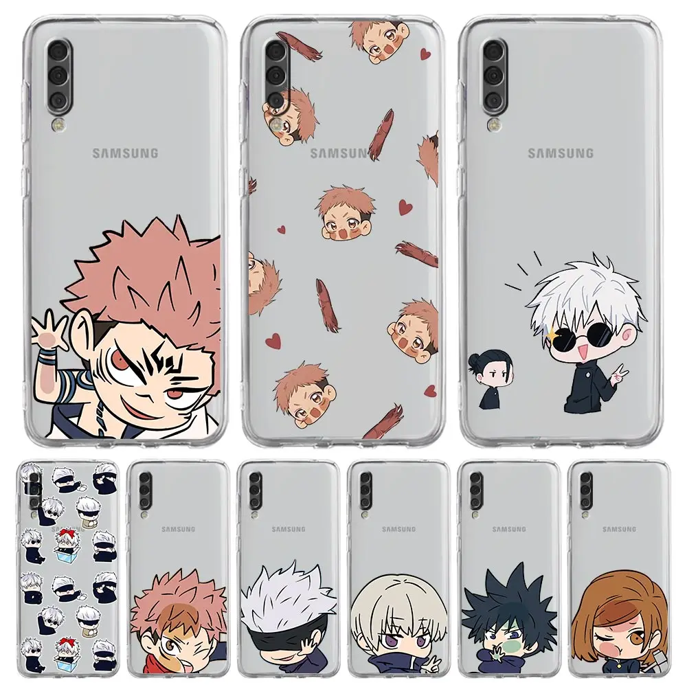 

Anime jujutsu kaisen Cute Clear Phone Case For Samsung Galaxy A12 A32 A50 A70 A20E A20S A10S A22 A30 A40 A52S A72 5G A02S Cover
