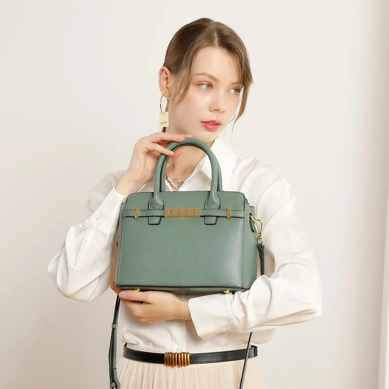 New 2022 Genuine Leather Hand Bags For Women Fashion Designer Casual Handbag Tote Female Crossbody  Shoulder For Girl Young