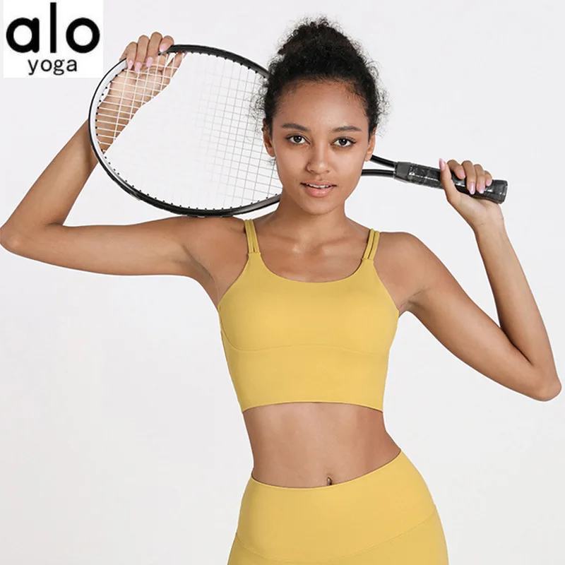

Alo Yoga Women's Sexy Sports Bra Fitness Sports Vest Running Gym Outdoor Workout Bra Women's Shaping Tube Tops for Women