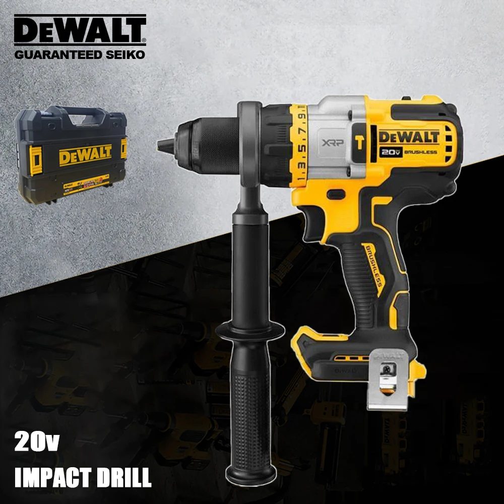 Dewalt Heavy Duty Cordless Impact Drill Rechargeable Brushless DCD999 126Nm 2000rpm 38250bpm 3 Speed Tool Box Universal 20v&60v
