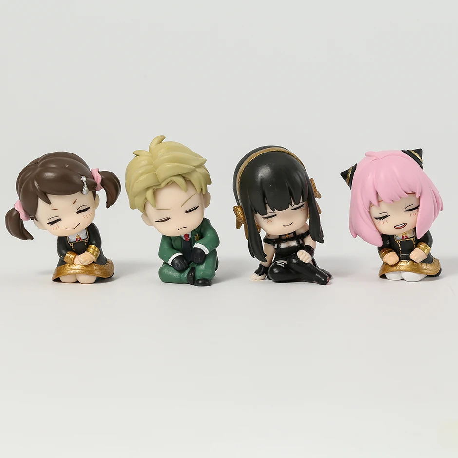 

Model Statue Spy x Family Anya Forger Twilight Yor Briar Becky Blackbell Capsule Figures Toys Decoration Dolls 4pcs/set