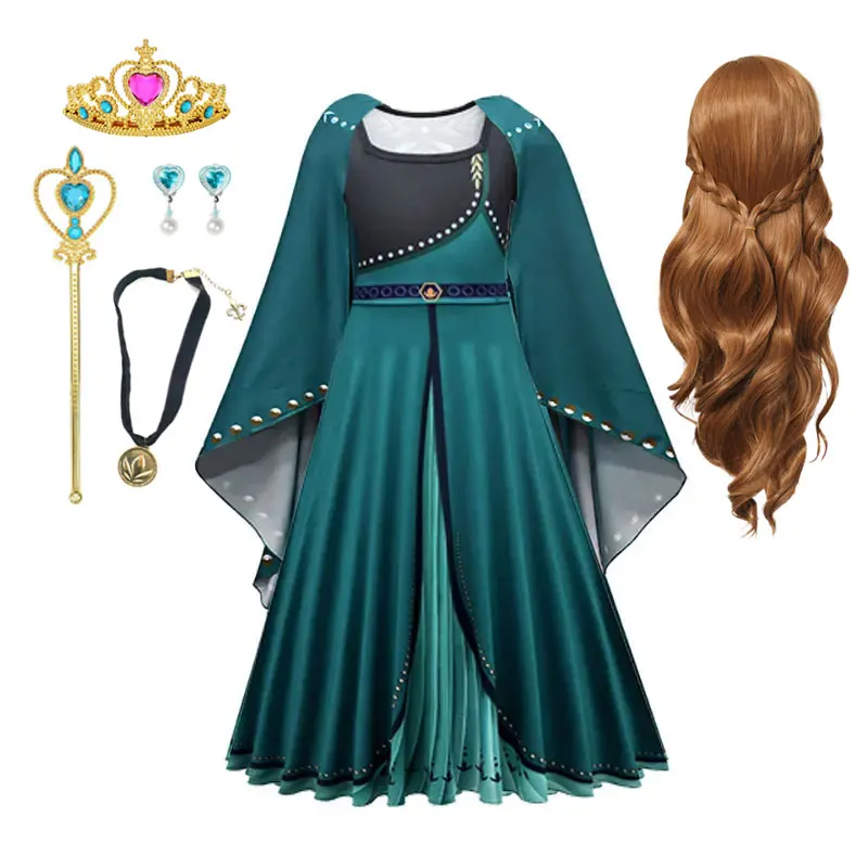 Платье принцессы Эльзы и Анны для девочек вечерняя одежда косплея на день