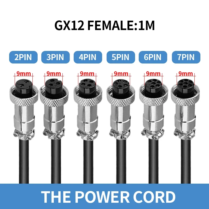 

GX12 Удлинитель кабеля 2/3/4/5/6/7 контактов