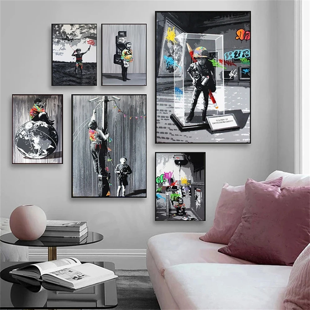 

Wall Art Little Girl Home Decoration Painting HD Print Modern Posters Healing the Earth Canvas Cuadros Modular Picture For Gift