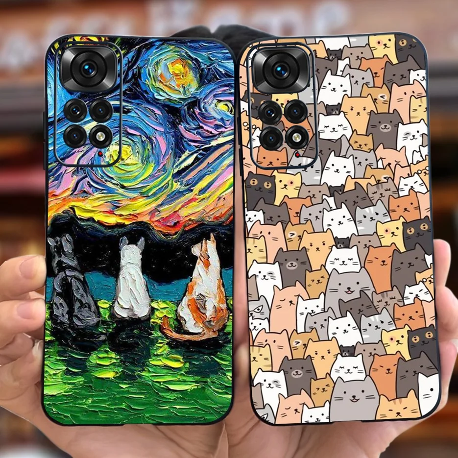 Чехол для Xiaomi Redmi Note 11 Стильный чехол 11S 4G с рисунком конфет мягкий телефона из ТПУ