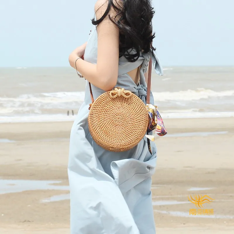 

TOP SALE Women Handmade Woven Beach Straw Casual Shoulder Cross Body bag Beg