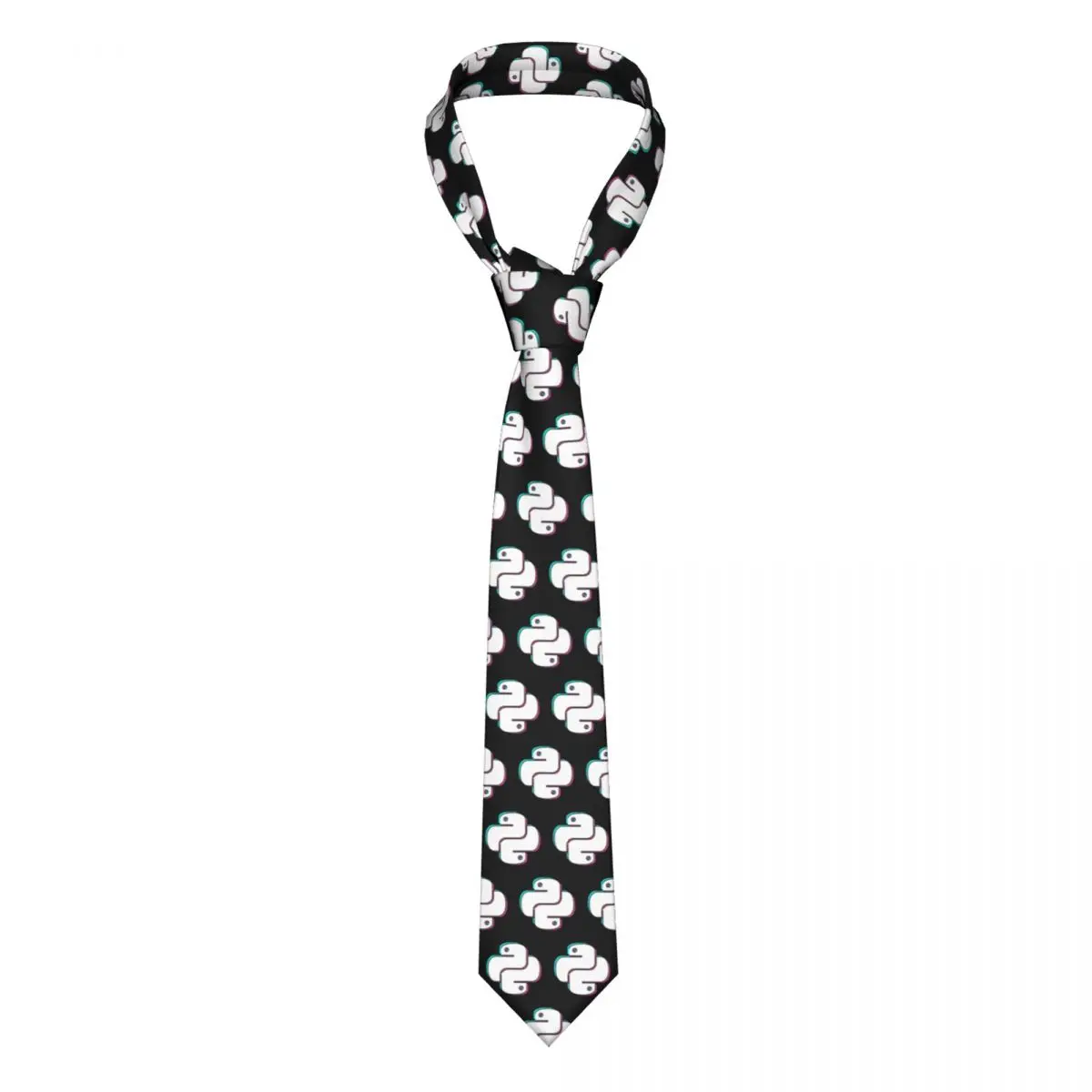

Glitch Glitchy Classic Tie Python Linux Code Ties 3D Printed Cravat Party Necktie Shirt Accessories