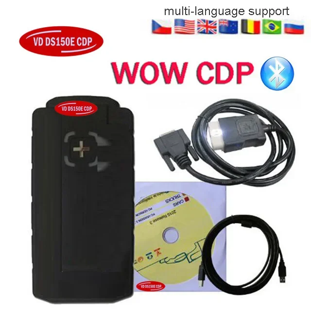 Фото Диагностика OBD2 WOW CDP 2021.11 Keygen TNESF DELPHIS ORPDC Vd DS150e Cdp Bluetooth New Vci OBD2 Scanner Tools for Car Truck №3