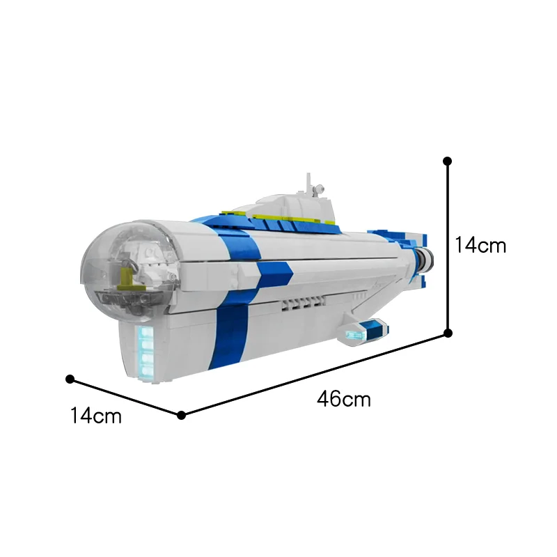 Глубоководная подводная лодка MOC строительный блок модель Subnautica морские корабли