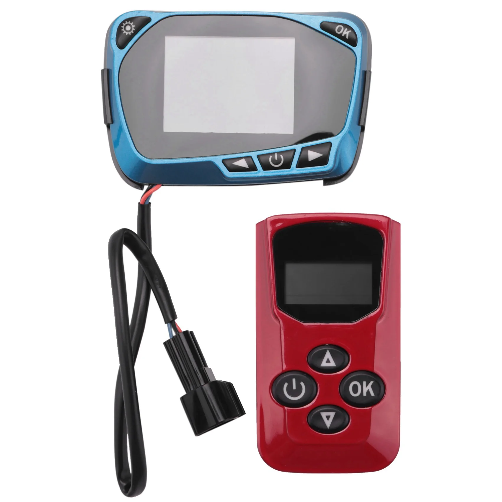 

12V / 24V Blue LCD Monitor LCD Parking Heater Switch Universal Heating Device Controller Remote Control Replacement Parts