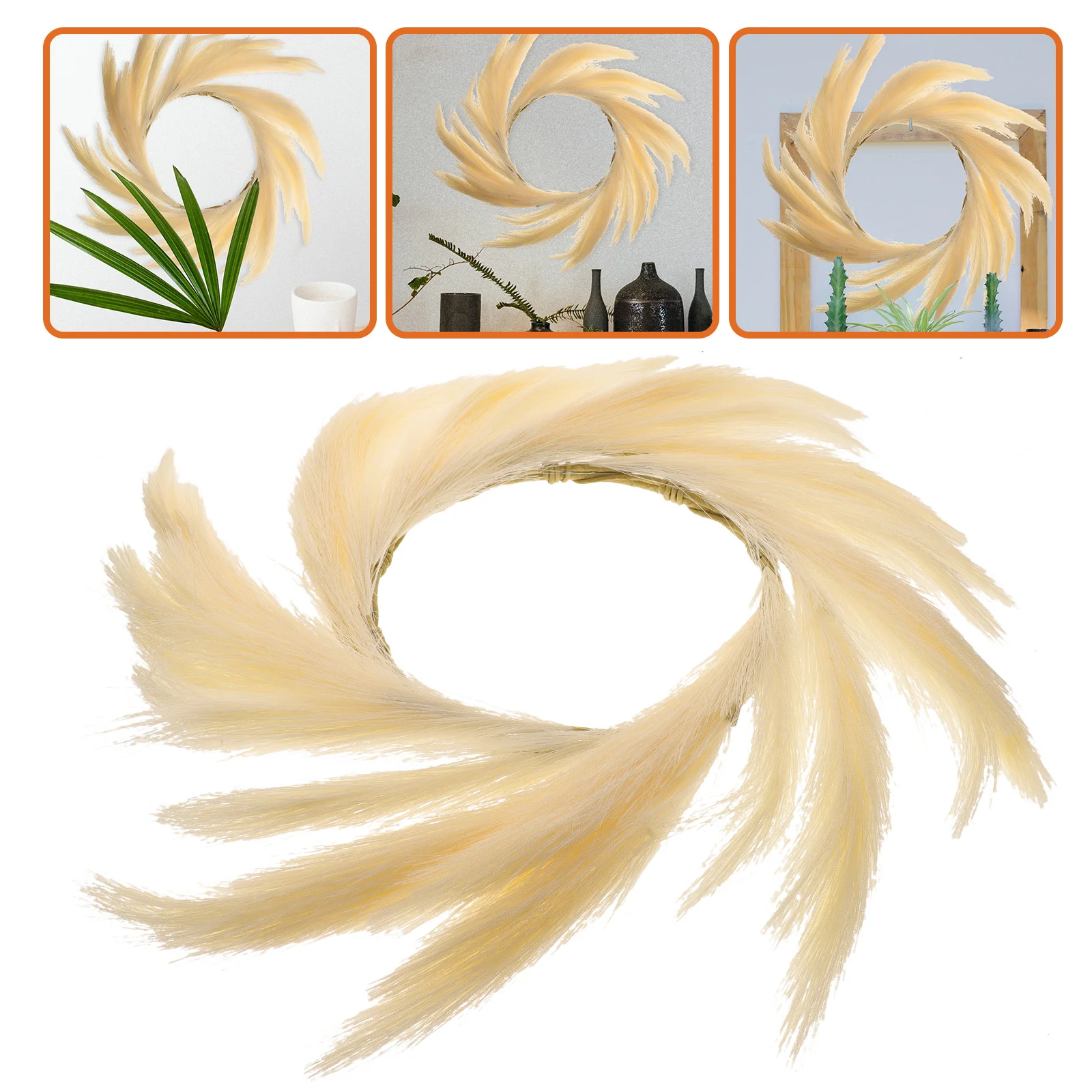 

Artificial Reed Garland Imitation Wreath Phragmites Decor Pampas Home Ornaments Simulated Fall Decorations Wall Hanging