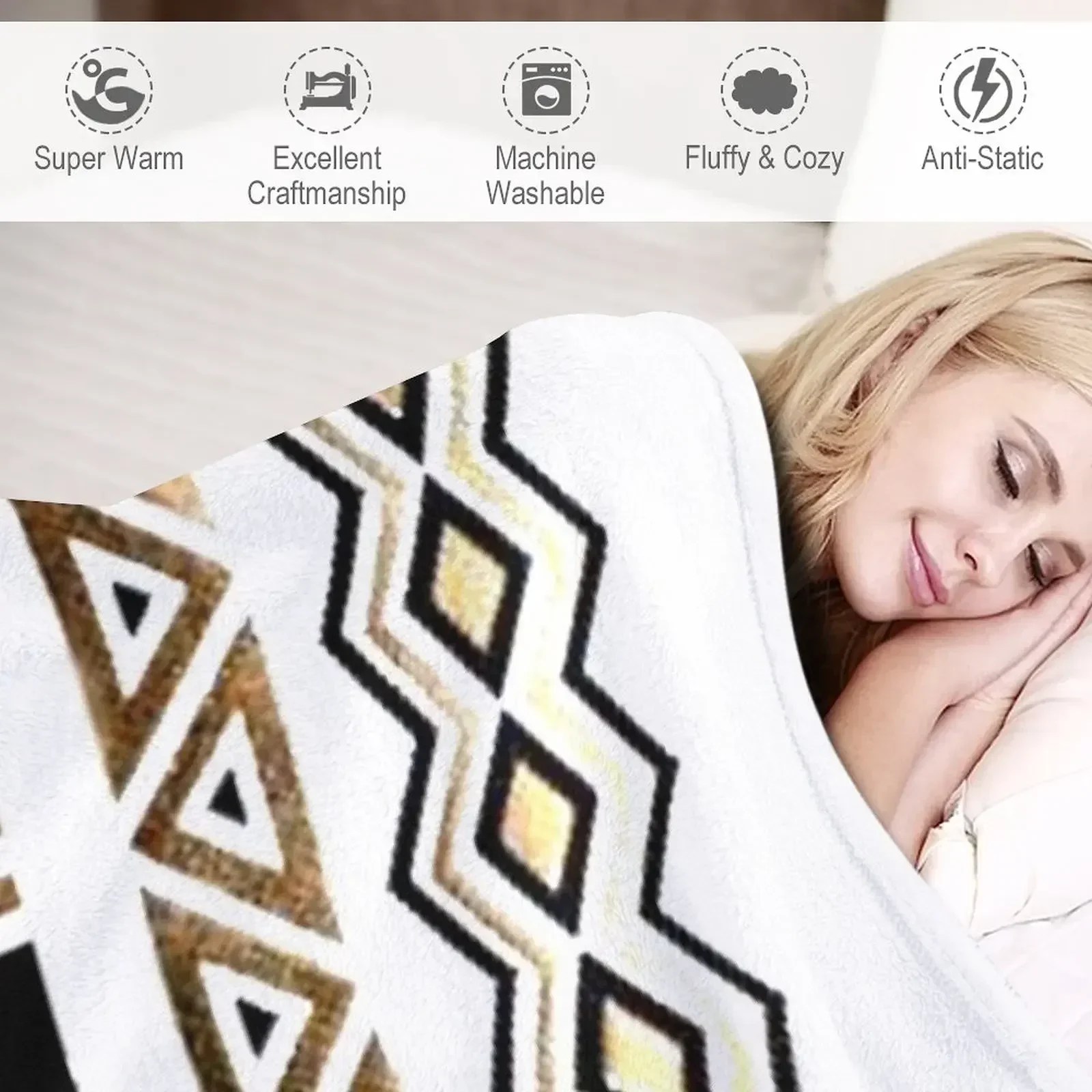 Племенное ацтекское золотое и черное дизайнерское одеяло пледы одеяла