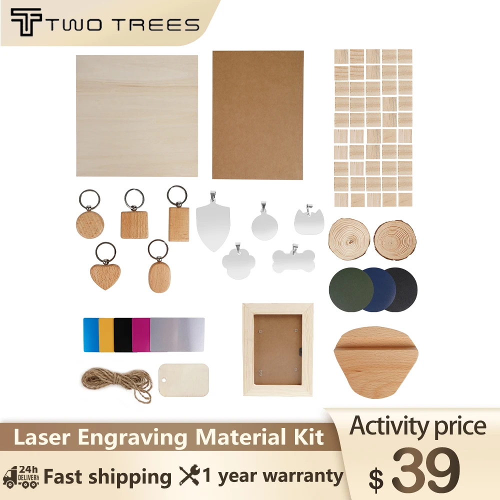 

Набор для лазерной гравировки, брелок из фанеры и металла для персонального питомца, визитная карточка, фоторамка, кожаный пазл для обучени...