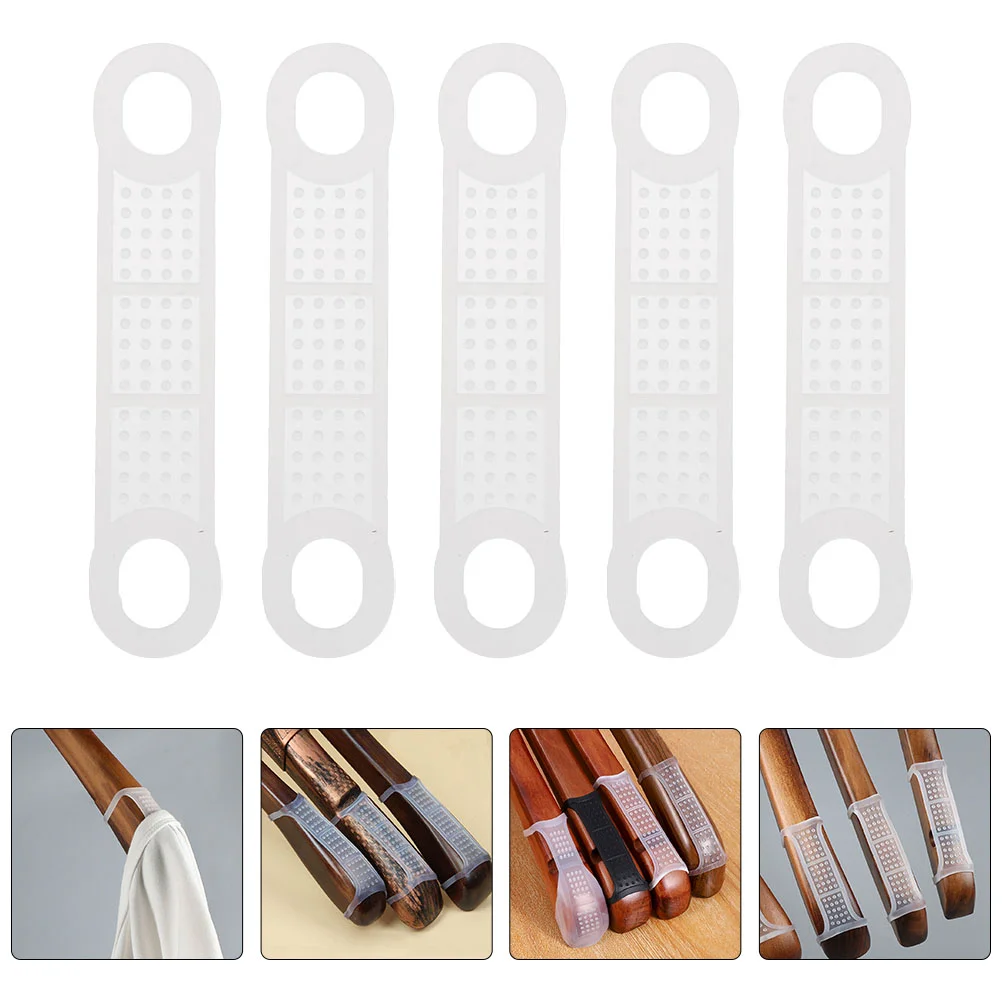 

60pcs Non- Rubber Hanger Grips Adhesive Clothes Hanger Grips Clear Rubber Hanger Grips Hanger Strips Clothing Hanger Strips