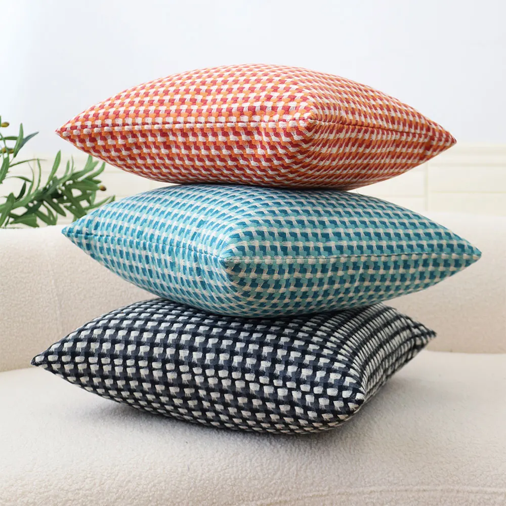 Окрашенная в черную пряжу наволочка для дивана гостиной Funda Cojines De 45x45 чехол