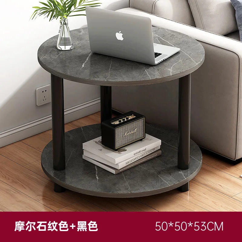 Боковой двухслойный диван для квартиры простой восьмиконечный столик спальни