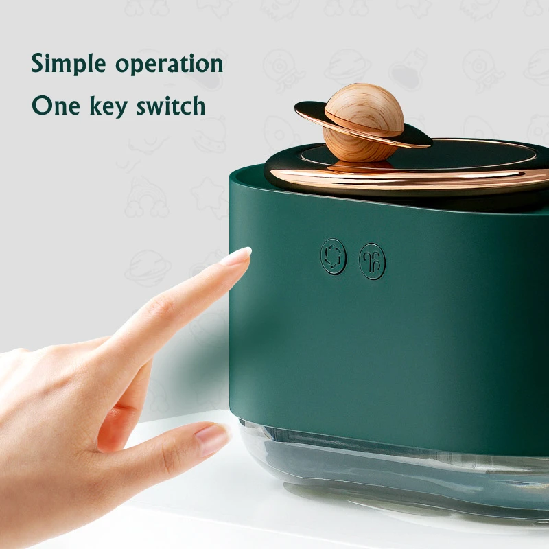 

New Rotating Planet Wireless Spray Humidifier USB Rechargeable Home Ultrasonic Atomizer Aromatherapy Diffuser With LED Light