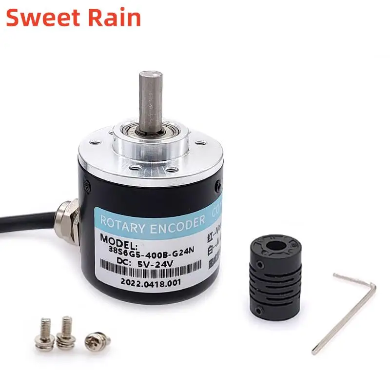 

38S6G5-B-G24N Rotary Incremental Encoder connection 50/100/200/360/400/500/600P/R AB 2 Phase 5-24V DC Open collector output NPN